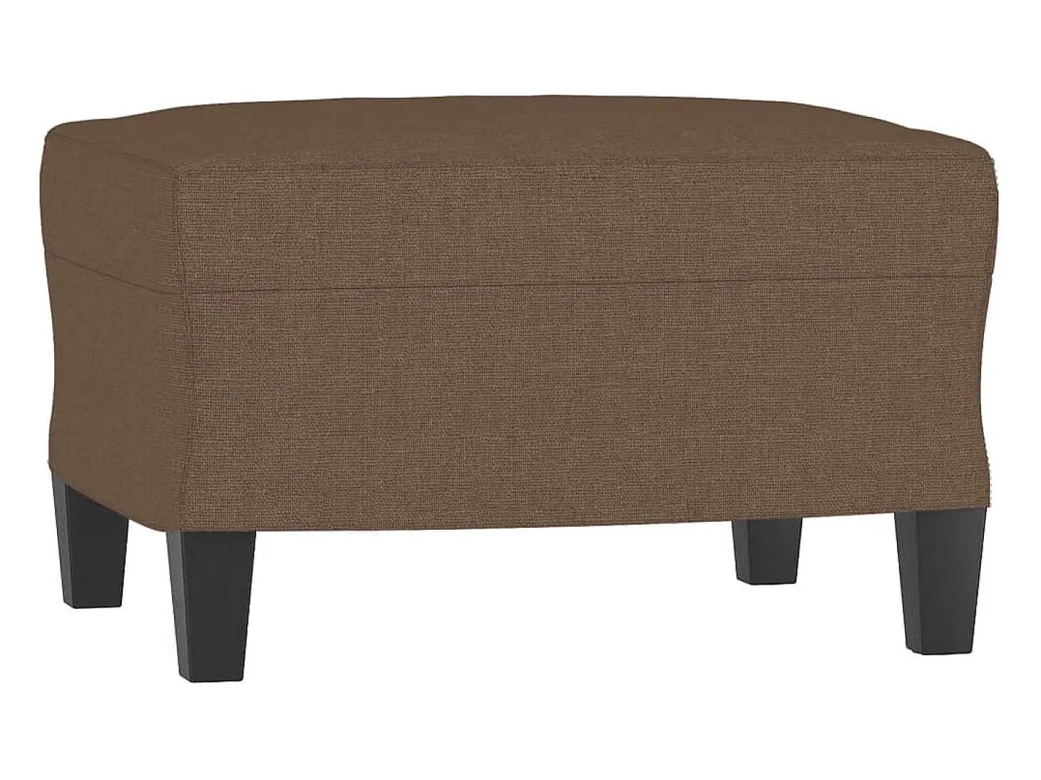 Sillón con taburete tela marrón 60 cm