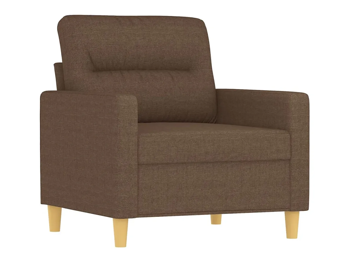 Sillón con taburete tela marrón 60 cm