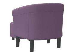 Sillón con taburete tela morado
