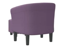 Sillón con taburete tela morado