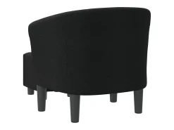 Sillón con taburete tela negra
