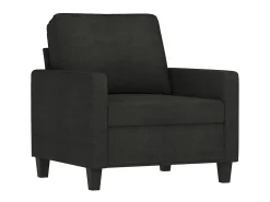 Sillón con taburete tela negro 60 cm ES61277