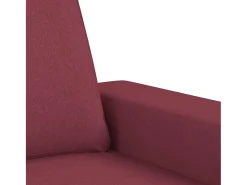 Sillón con taburete tela rojo tinto 60 cm