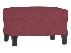 Sillón con taburete tela rojo tinto 60 cm