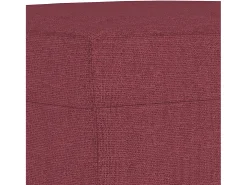 Sillón con taburete tela rojo tinto 60 cm