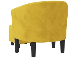 Sillón con taburete terciopelo amarillo ES39028