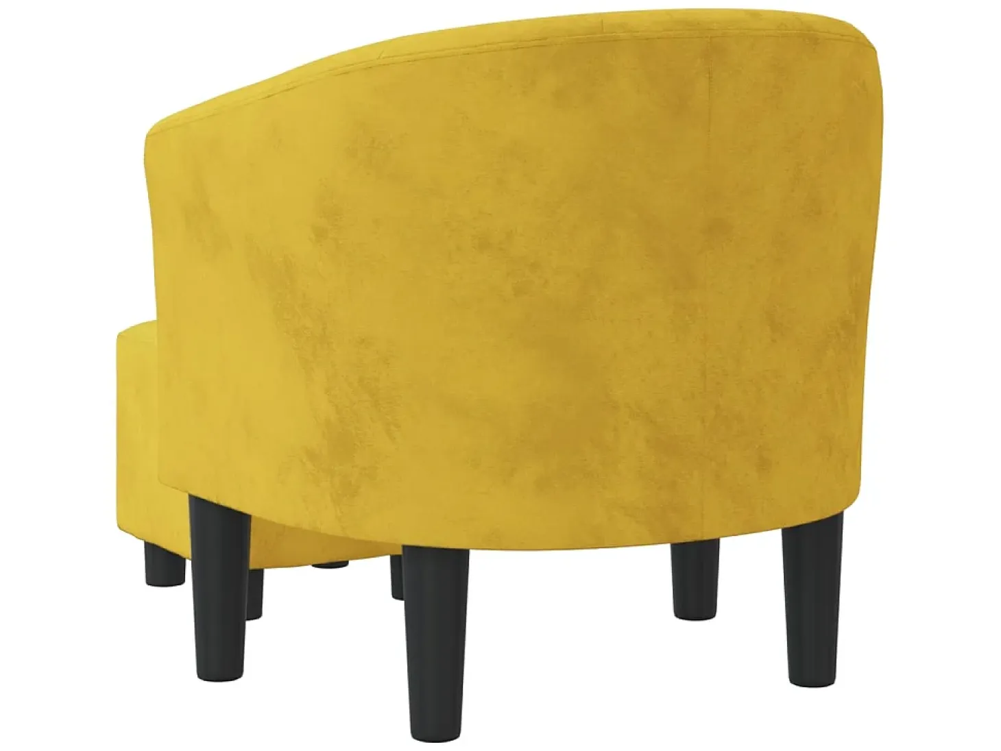 Sillón con taburete terciopelo amarillo ES39028