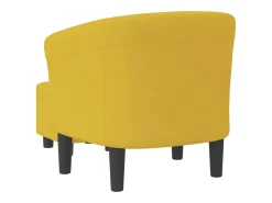Sillón con taburete terciopelo amarillo