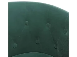 Sillón con taburete terciopelo verde oscuro