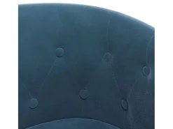 Sillón con taburete terciopelo azul oscuro