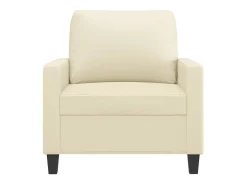 Sillón Crema 60 cm Piel Sintética