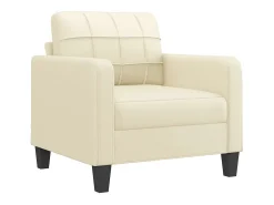 Sillón Crema 60 cm Piel Sintética