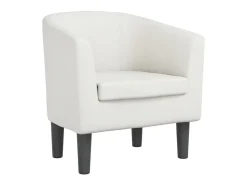 Sillón cuero sintético blanco ES78256