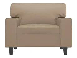 Sillón cuero sintético color capuchino 60 cm