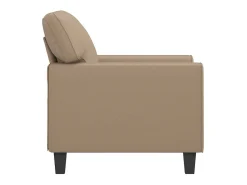 Sillón cuero sintético color capuchino 60 cm