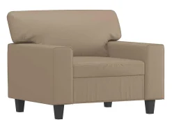 Sillón cuero sintético color capuchino 60 cm