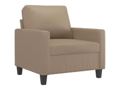Sillón cuero sintético color capuchino 60 cm