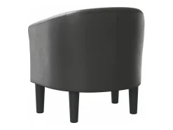 Sillón cuero sintético gris