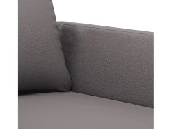 Sillón cuero sintético gris 60 cm
