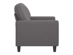 Sillón cuero sintético gris 60 cm