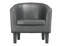 Sillón cuero sintético gris