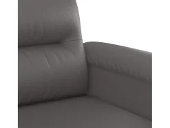 Sillón cuero sintético gris 60 cm