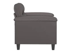 Sillón cuero sintético gris 60 cm