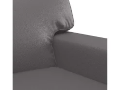 Sillón cuero sintético gris 60 cm