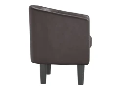 Sillón cuero sintético marrón