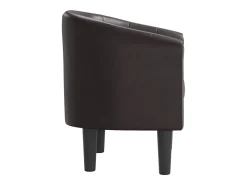 Sillón cuero sintético marrón
