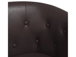 Sillón cuero sintético marrón