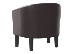 Sillón cuero sintético marrón