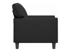 Sillón cuero sintético negro 60 cm