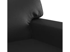 Sillón cuero sintético negro 60 cm