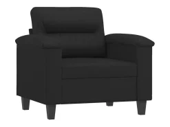 Sillón cuero sintético negro 60 cm