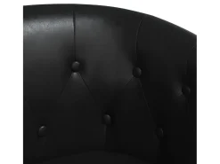Sillón cuero sintético negro