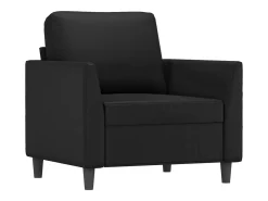 Sillón cuero sintético negro 60 cm