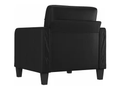 Sillón cuero sintético negro 60 cm