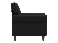 Sillón cuero sintético negro 60 cm