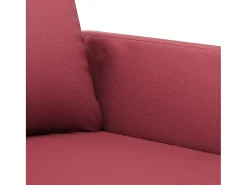 Sillón cuero sintético rojo tinto 60 cm