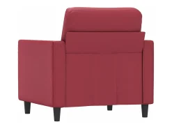 Sillón cuero sintético rojo tinto 60 cm