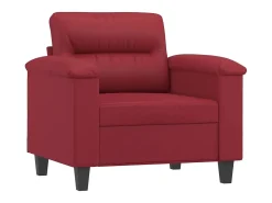 Sillón cuero sintético rojo tinto 60 cm