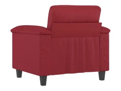 Sillón cuero sintético rojo tinto 60 cm