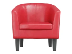 Sillón cuero sintético rojo