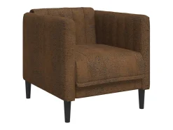 Sillón de ante sintético marrón