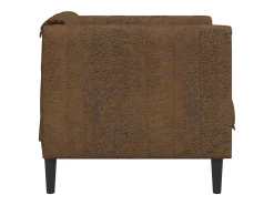Sillón de ante sintético marrón