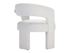 Sillón de bucle de tela color blanco FONTANOVA