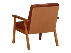 Sillón de cuero auténtico marrón