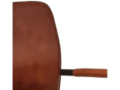Sillón de cuero auténtico marrón