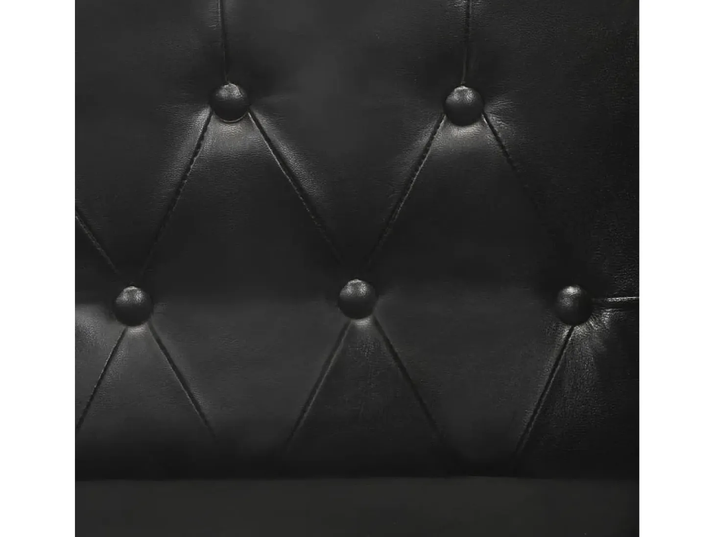 Sillón de cuero auténtico negro